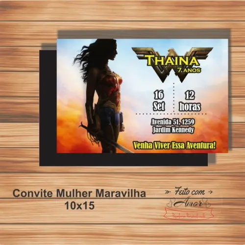 Convite Mulher Maravilha