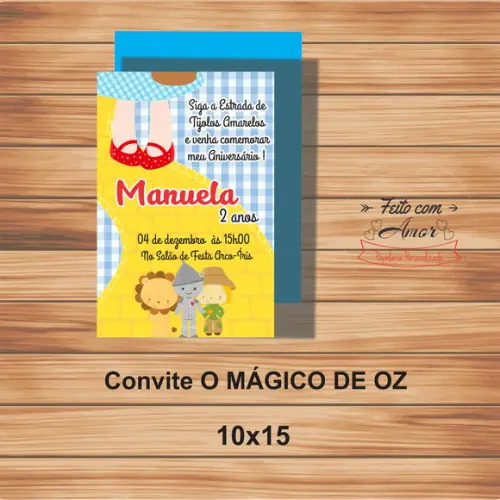 Convite o Mágico de Oz