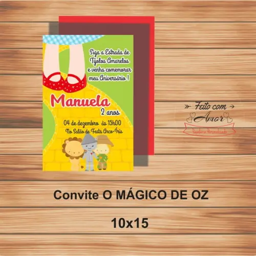 Convite o Mágico de Oz