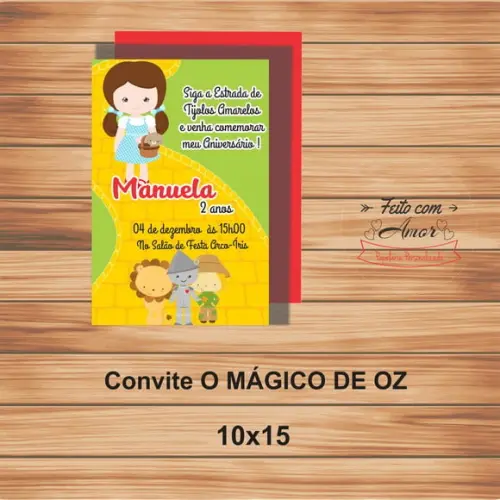 Convite o Mágico de Oz