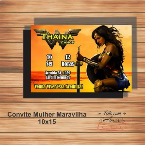 Convite Mulher Maravilha