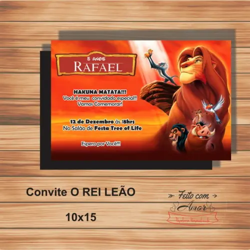 Convite o Rei Leão