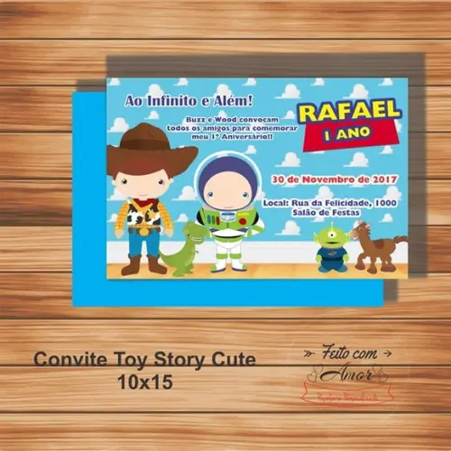 Convite Toy Story - Cute