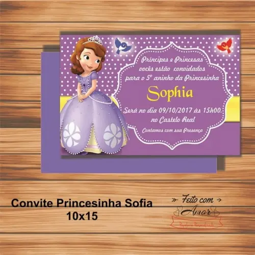 Convite Princesinha Sofia