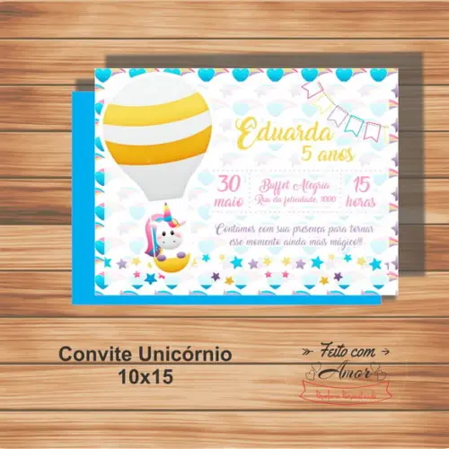 Convite Unicórnio
