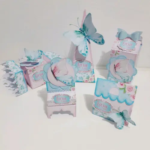 Kit - Jardim das Borboletas Aquarela ( 50 Itens )