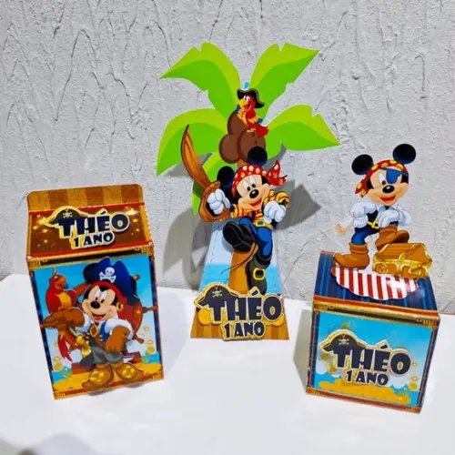 Kit Caixinha - Mickey Pirata ( 30 Itens )