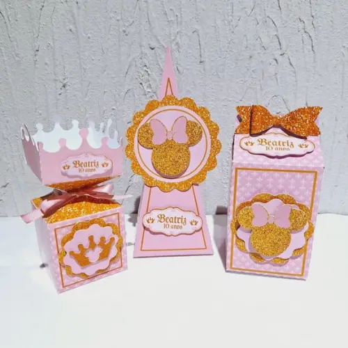 Kit Caixinha - Minnie Realeza ( 30 Itens )