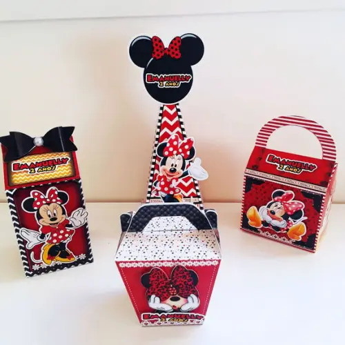 Kit Caixinha - Minnie Vermelha( 40 Itens )