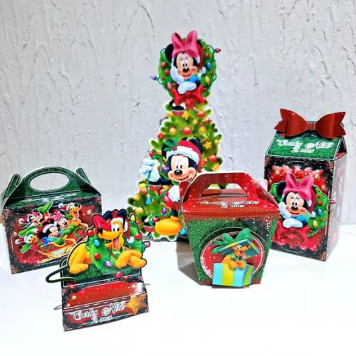 Kit Caixinha - Natal do Mickey ( 50 Itens )