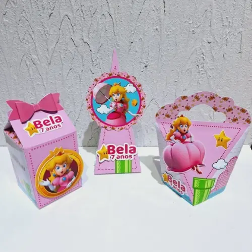 Kit Caixinha - Princesa Peach (30 Itens)