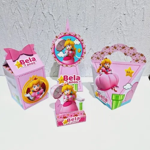 Kit Caixinha - Princesa Peach (40 Itens)