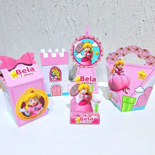 Kit Caixinha - Princesa Peach (50 Itens)
