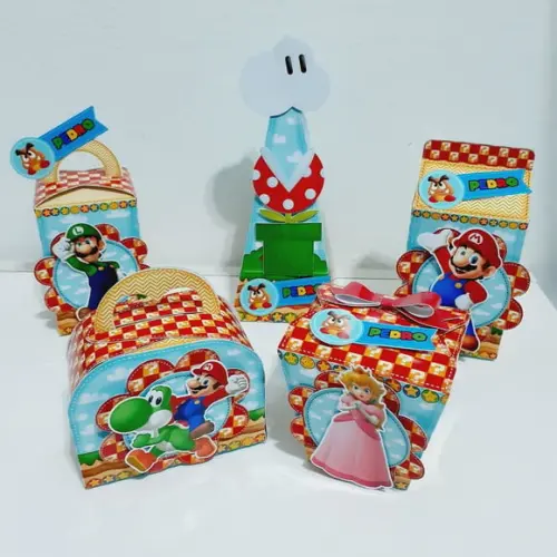 Kit Caixinha - Super Mário Bros (50 Itens)