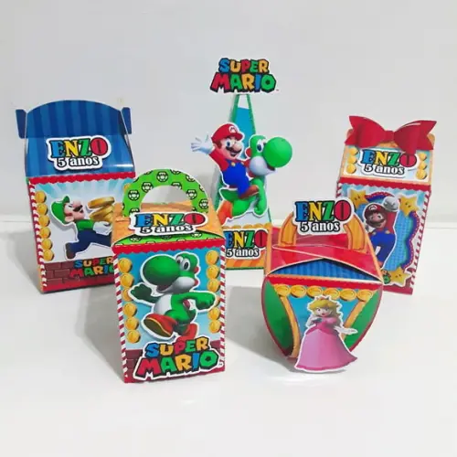 Kit Caixinha - Super Mário Bros (50 Itens)