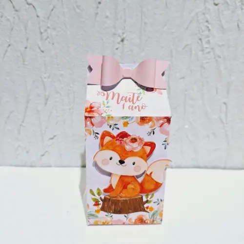 Kit Caixinha -bosque Aquarela Rosa ( 50 Itens )