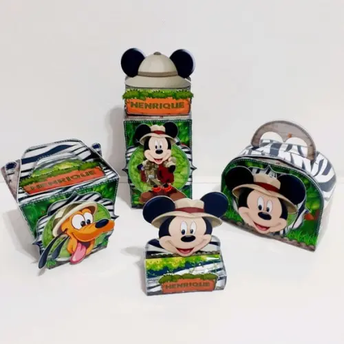 Kit Caixinha -mickey Safari ( 40 Itens )