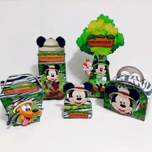 Kit Caixinha -mickey Safari ( 50 Itens )