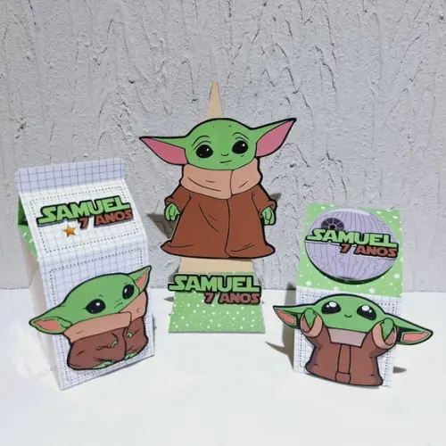 Kit Caixinhas - Baby Yoda (30 Itens)