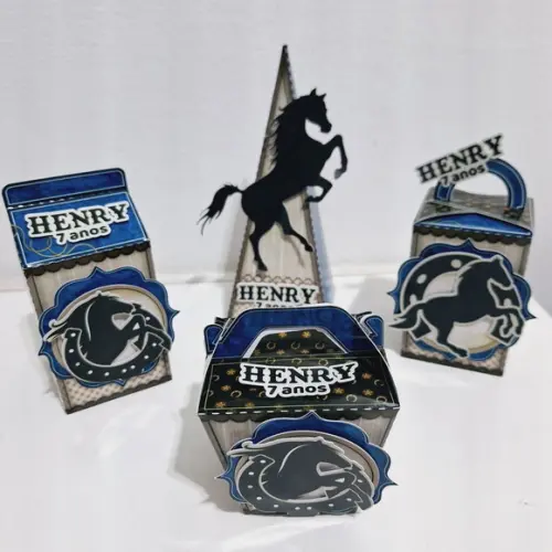 Kit Caixinhas - Cavalos - 40 Itens