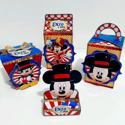 Kit Caixinhas - Circo do Mickey ( 40 Itens )