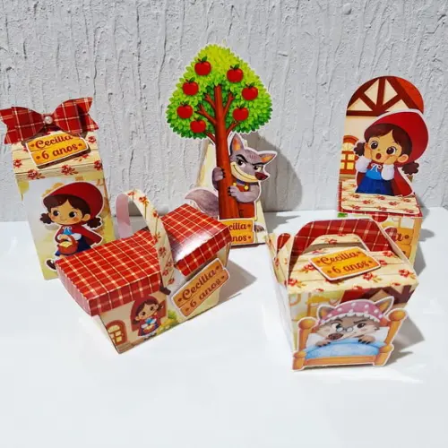Kit Caixinhas - Chapeuzinho Vermelho - 50 Itens