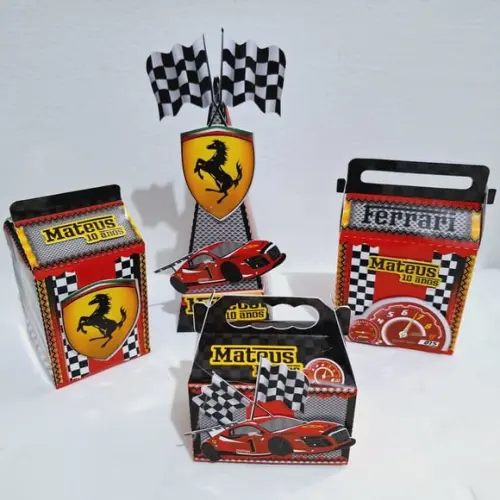 Kit Caixinhas - Ferrari (40 Itens)