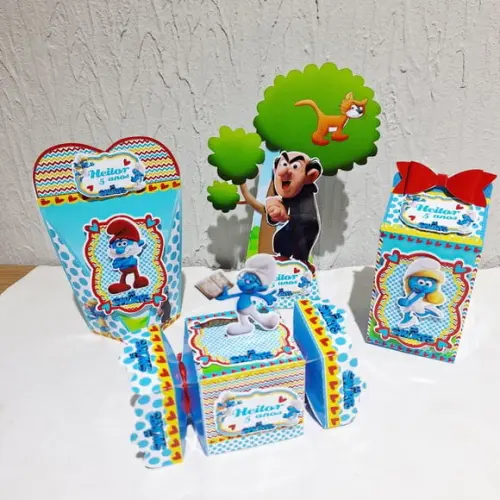 Kit Caixinhas - os Smurfs ( 40 Itens)