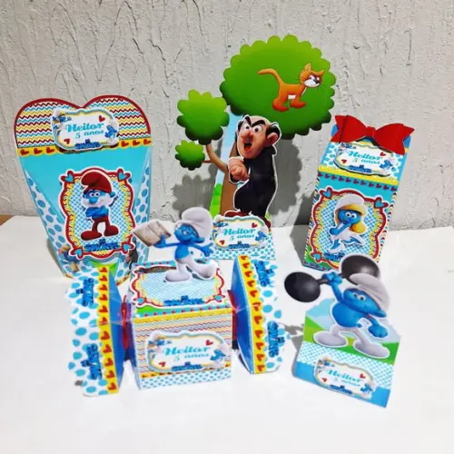 Kit Caixinhas - os Smurfs ( 50 Itens)