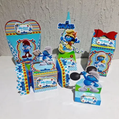 Kit Caixinhas - os Smurfs ( 50 Itens)