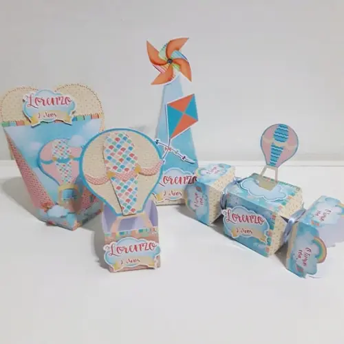 Kit Caixinhas - Pipa, Balão e Catavento ( 40 Itens )