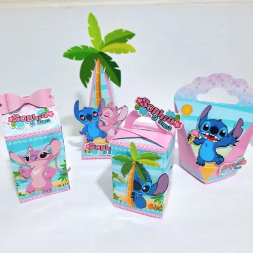 Kit Caixinhas - Stitch e Angel (40 Itens)