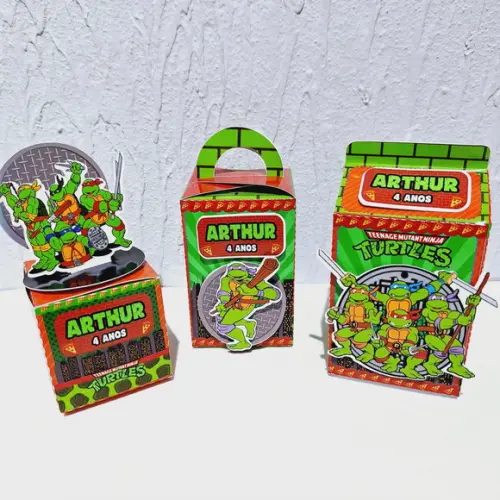 Kit Caixinhas - Tartaruga Ninja (30 Itens)