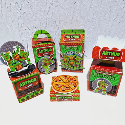 Kit Caixinhas - Tartaruga Ninja (50 Itens)