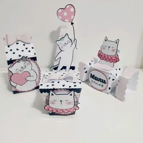 Kit Caixinhas Gatinhas (40 Itens)