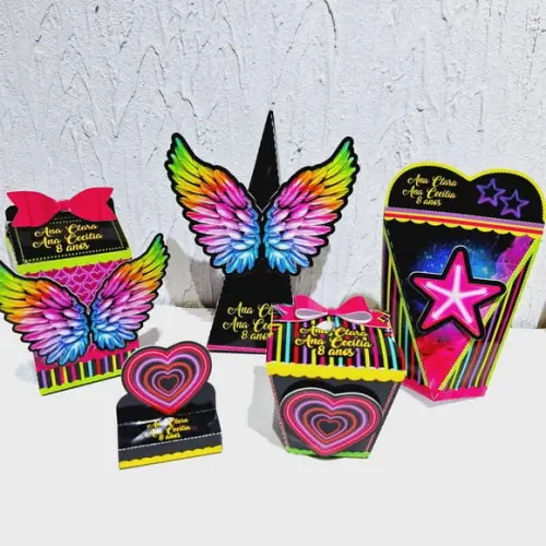 Kit Caixinhas- Neon (50 Itens )