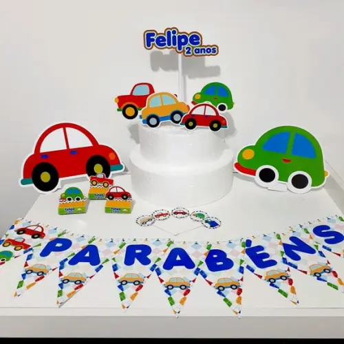 Kit Carrinhos - Festa em Casa (32 Itens)
