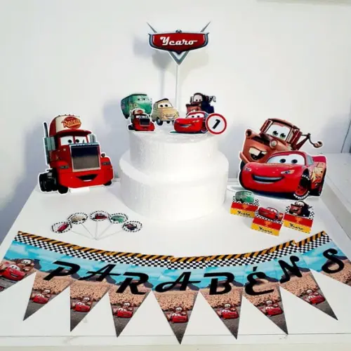 Kit Carros - Festa em Casa (32 Itens)
