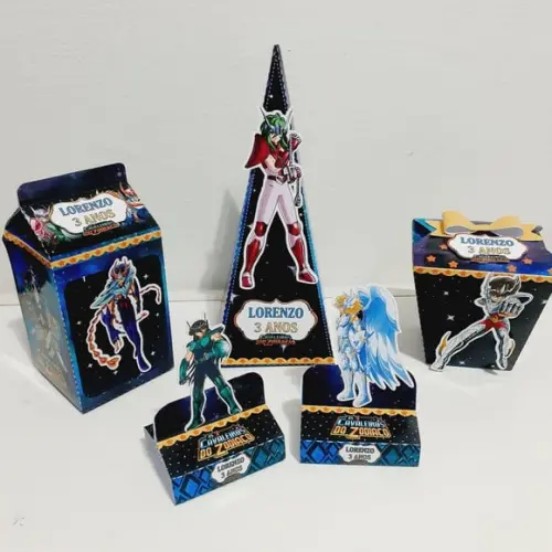 Kit Cavaleiros do Zodiaco - 50 Itens
