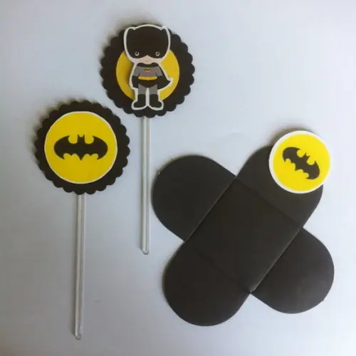 Kit Forminhas + Tag para Doce - Batman