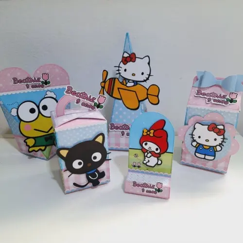 Kit Hello Kitty e Amigos - 60 Itens