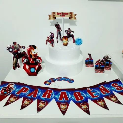 Kit Homem de Ferro - Festa em Casa (32 Itens)