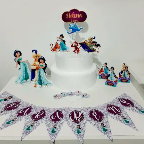 Kit Jasmine/ Aladdin- Festa em Casa (32 Itens)