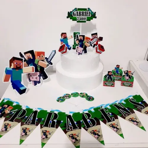Kit Minecraft- Festa em Casa (32 Itens)