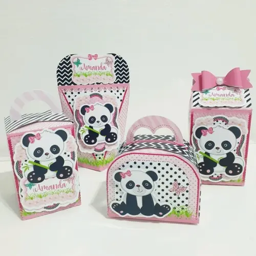 Kit Panda Rosa (40 Itens)