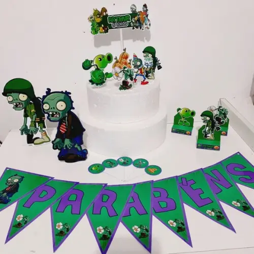 Kit Plants Vs Zombie- Festa em Casa (32 Itens)