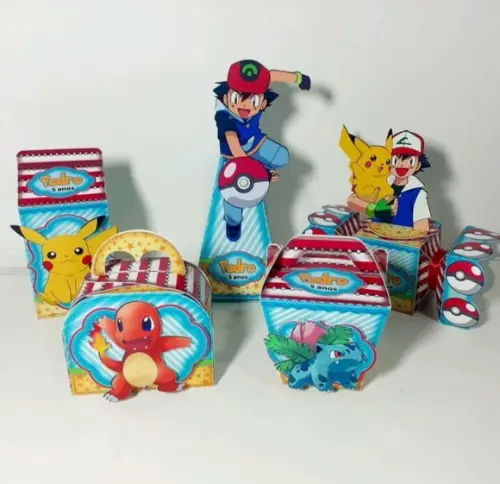 Kit Pokemon - 60 Itens