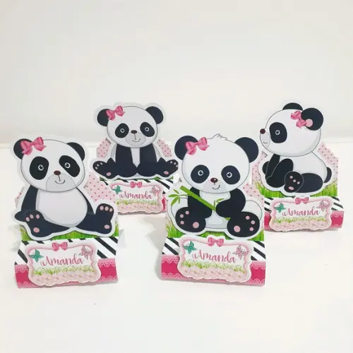 Kit Porta Bis Duplo - Panda Rosa