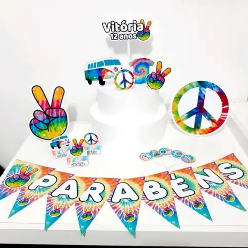 Kit Tie Dye - Festa em Casa (32 Itens)