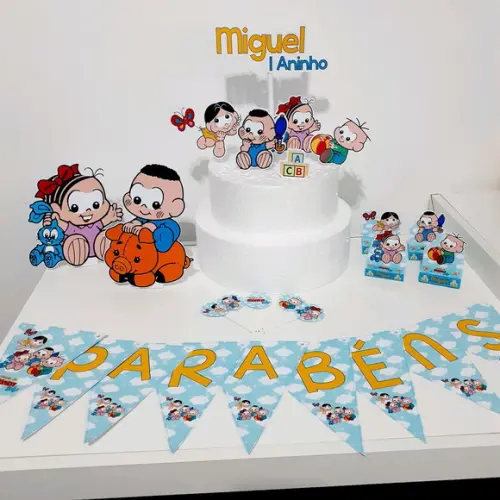 Kit Turma da Monica Baby - Festa em Casa (32 Itens)